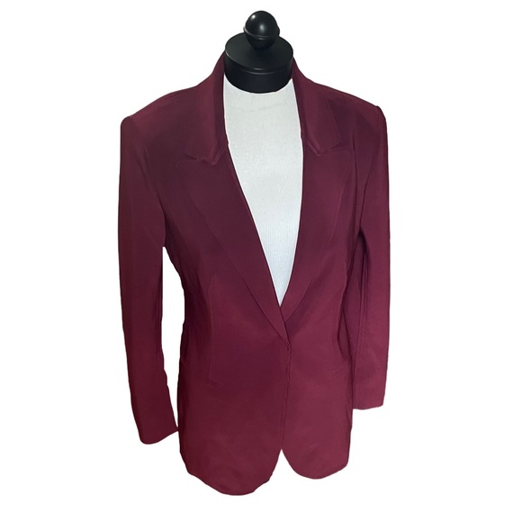 Tahari Jackets & Blazers - Tahari Burgundy Blazer Jacket size 8 NWT
